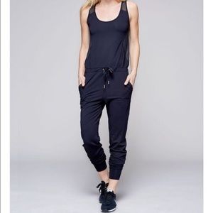 Alala Bondi Mesh Jumpsuit Made in USA Small Black